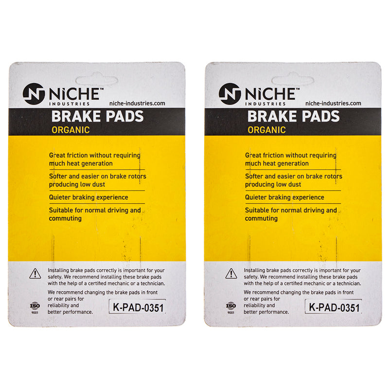 NICHE 519-KPA2573D Rear Brake Pads Set 2-Pack for zOTHER Yamaha