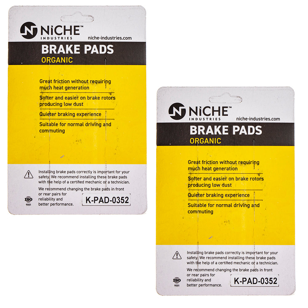 NICHE 519-KPA2574D Rear Brake Pads Set 2-Pack for Yamaha FZ1