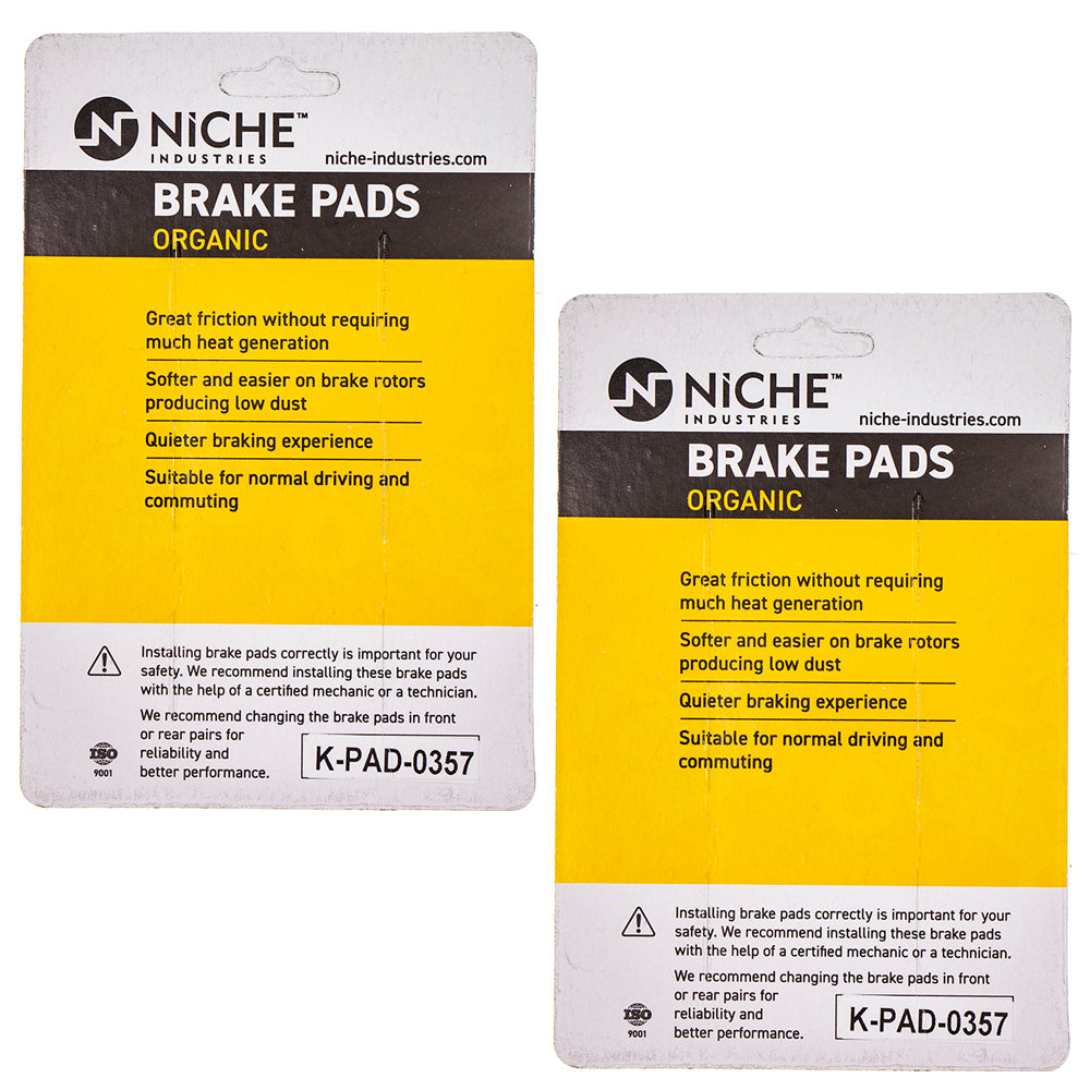 NICHE 519-KPA2579D Front Brake Pads Set 2-Pack for Suzuki Burgman