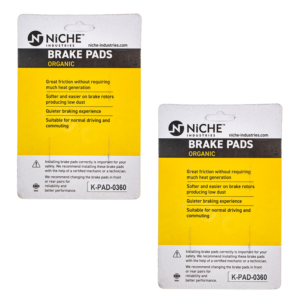 NICHE 519-KPA2582D Rear Brake Pads Set 2-Pack for zOTHER Honda