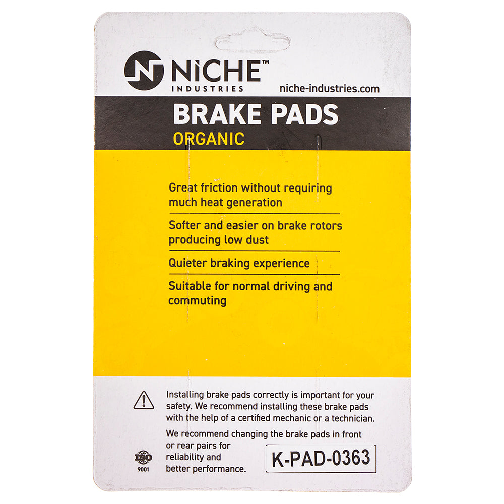 NICHE 519-KPA2585D Front Organic Brake Pad Set for zOTHER Honda
