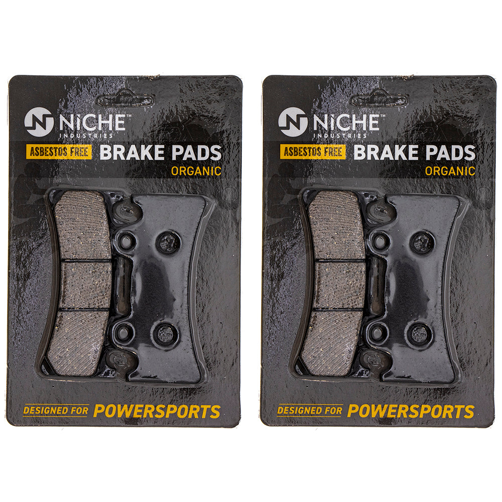 Front Organic Brake Pad Set 2-Pack for zOTHER Yamaha YZF750R FZR1000 4FM-W0045-30-00 NICHE 519-KPA2587D