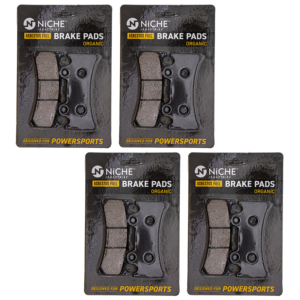 Front Brake Pads Set 4-Pack for zOTHER Yamaha YZF750R FZR1000 4FM-W0045-30-00 NICHE 519-KPA2587D