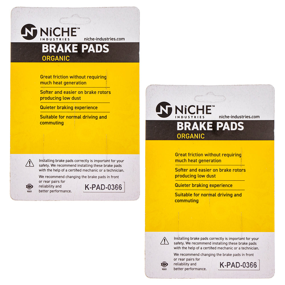 NICHE 519-KPA2588D Front Brake Pads Set 2-Pack for Yamaha YZF