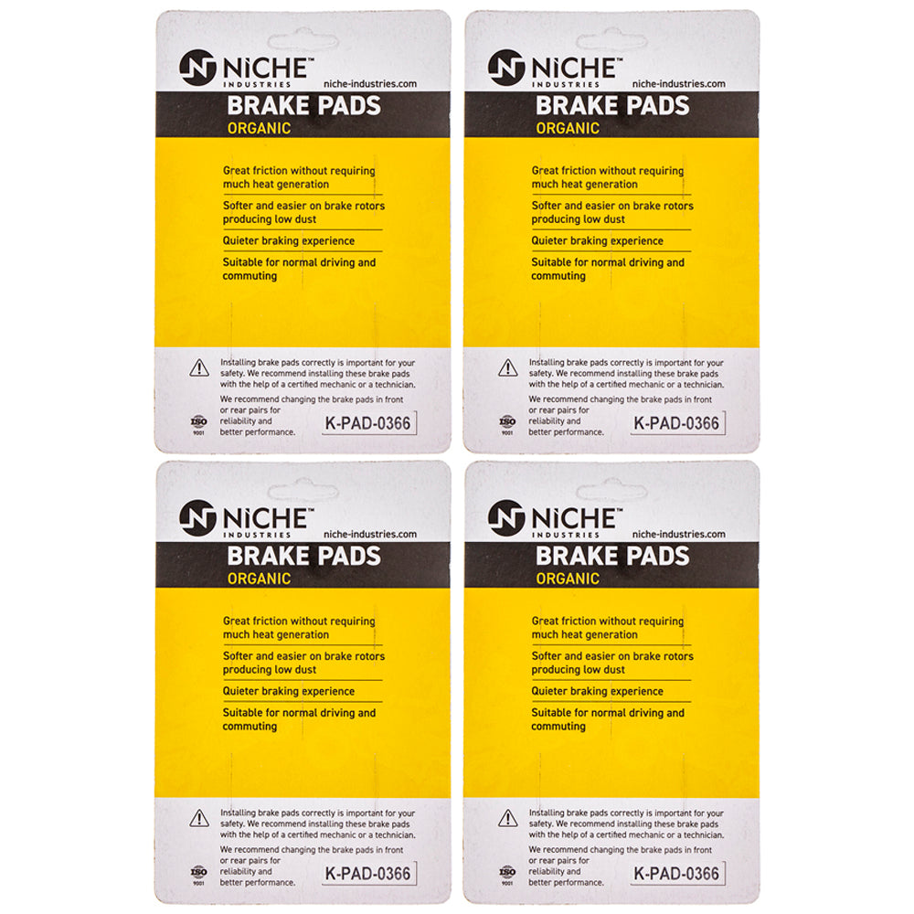 NICHE 519-KPA2588D Front Brake Pads Set 4-Pack for Yamaha YZF