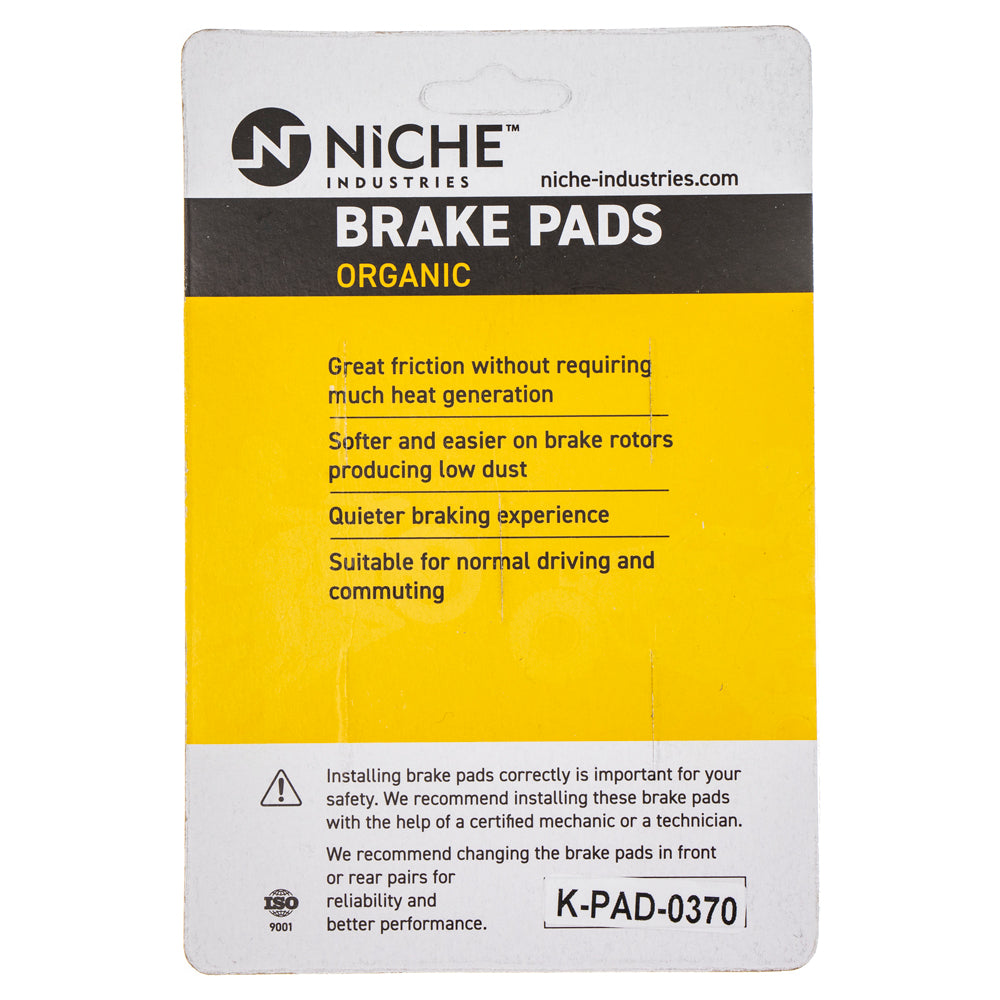 NICHE 519-KPA2592D Front Organic Brake Pad Set for zOTHER BMW