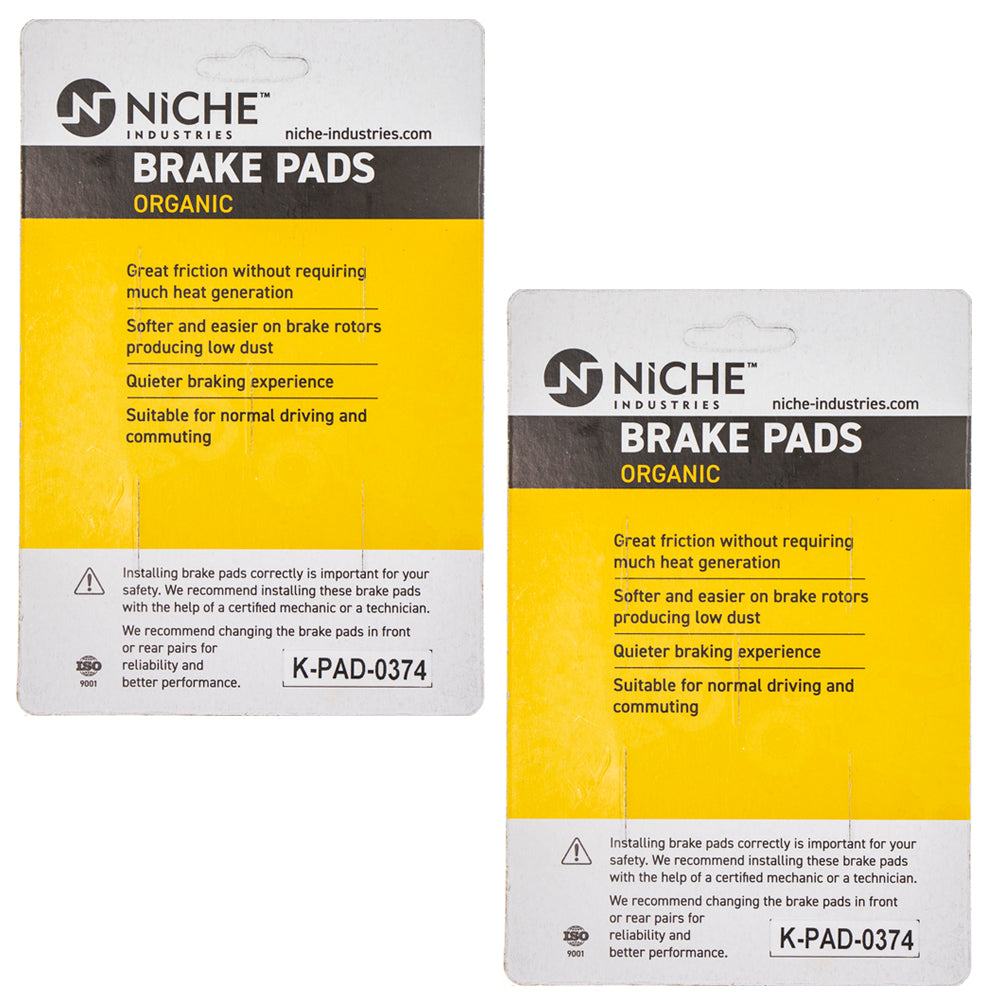 NICHE 519-KPA2596D Front Brake Pads Set 2-Pack for zOTHER KTM 640 620
