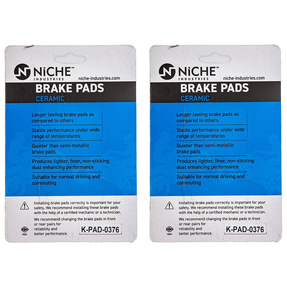 NICHE 519-KPA2598D Rear Ceramic Brake Pad Set 2-Pack for zOTHER