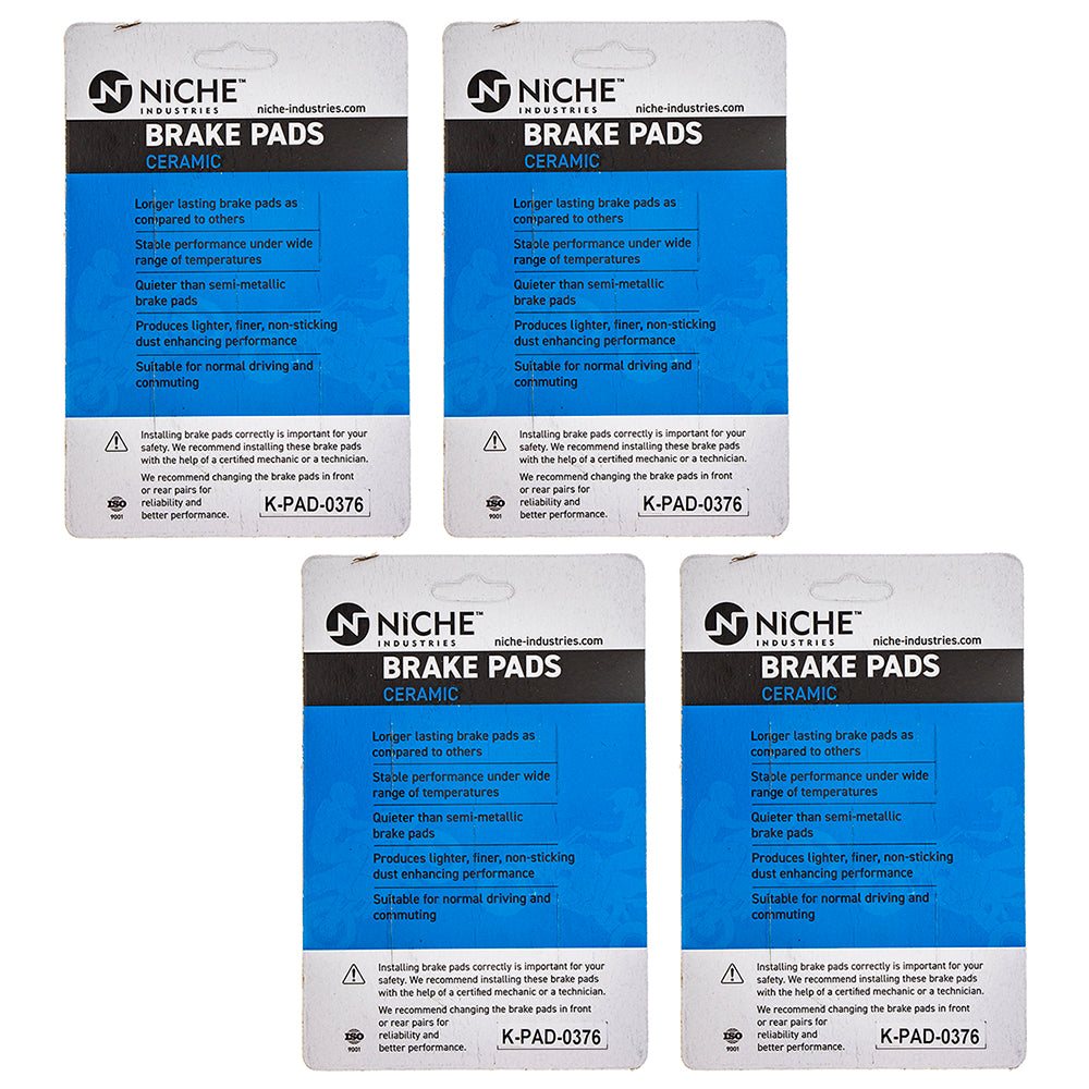 NICHE 519-KPA2598D Rear Ceramic Brake Pad Set 4-Pack for zOTHER