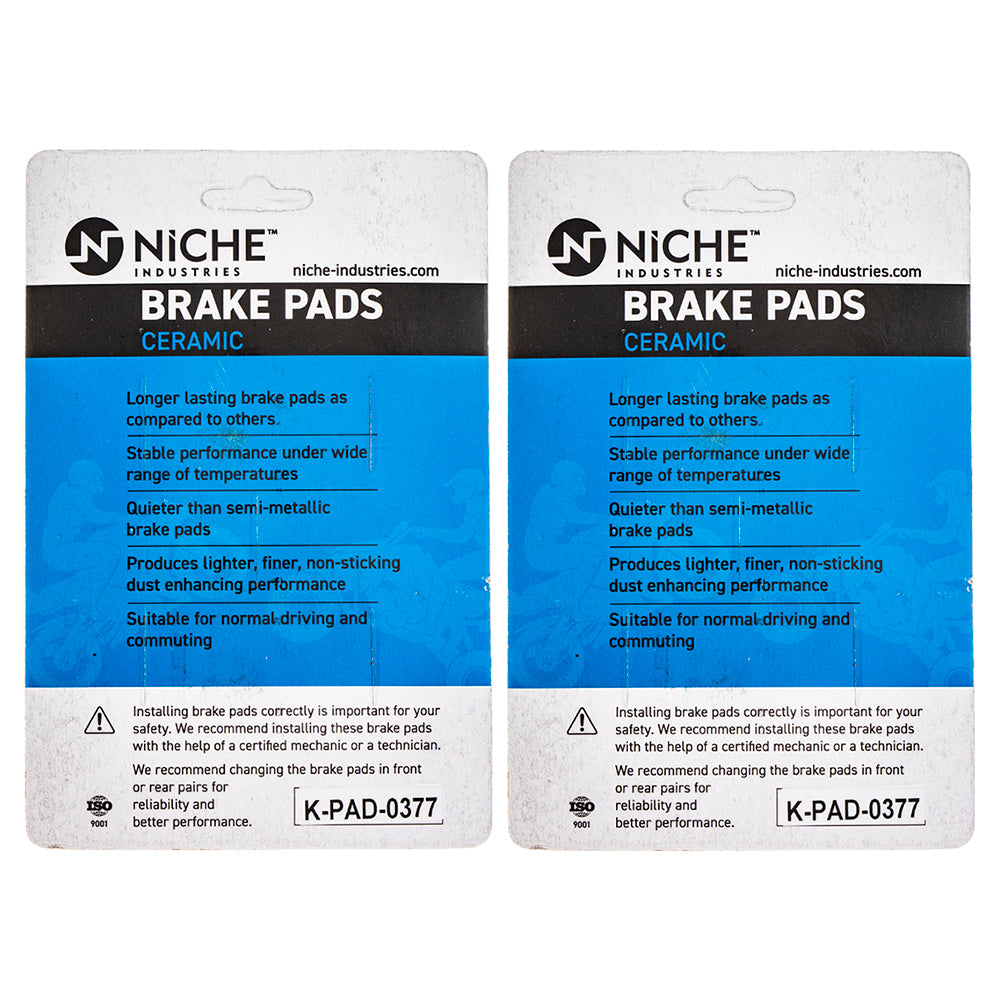 NICHE 519-KPA2599D Rear Ceramic Brake Pad Set 2-Pack for zOTHER