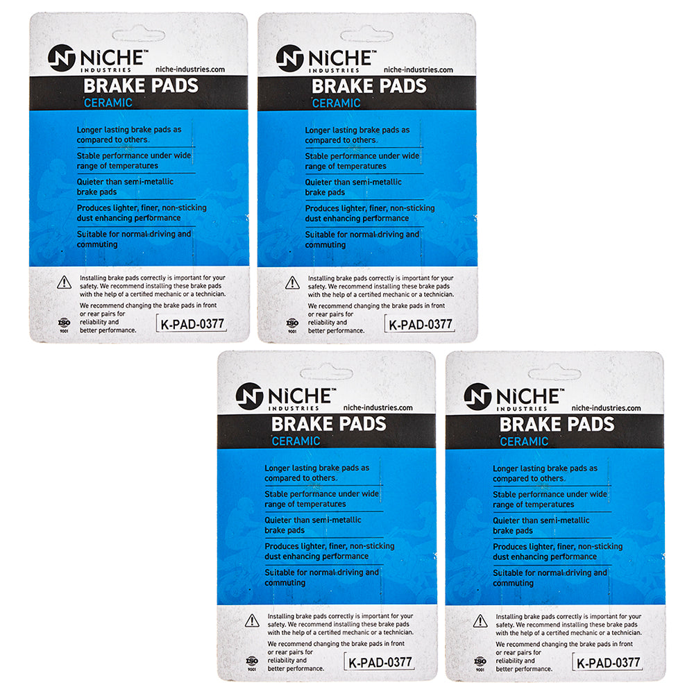 NICHE 519-KPA2599D Rear Ceramic Brake Pad Set 4-Pack for zOTHER