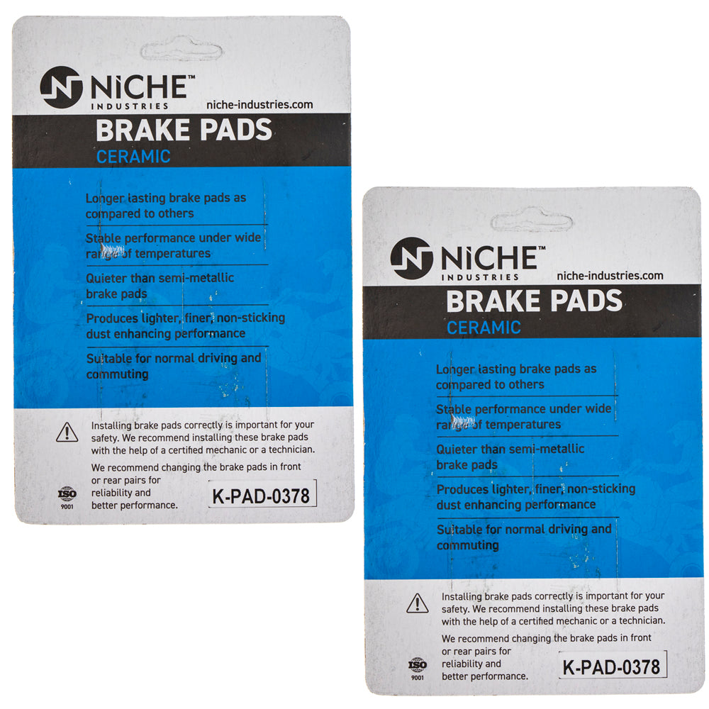 NICHE 519-KPA2590D Rear Ceramic Brake Pad Set 2-Pack for zOTHER