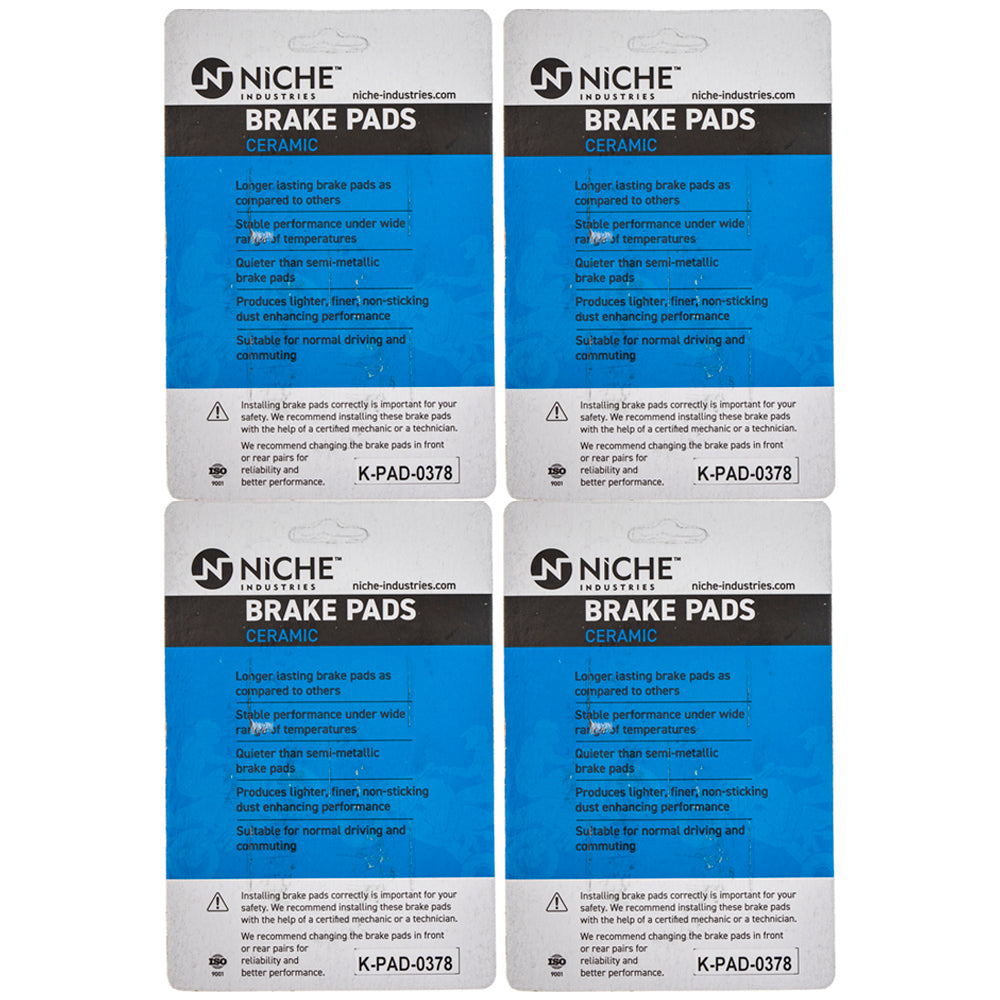 NICHE 519-KPA2590D Rear Ceramic Brake Pad Set 4-Pack for zOTHER