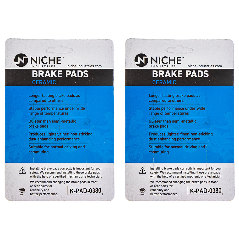 NICHE 519-KPA2502D Rear Ceramic Brake Pad Set 2-Pack for zOTHER Honda