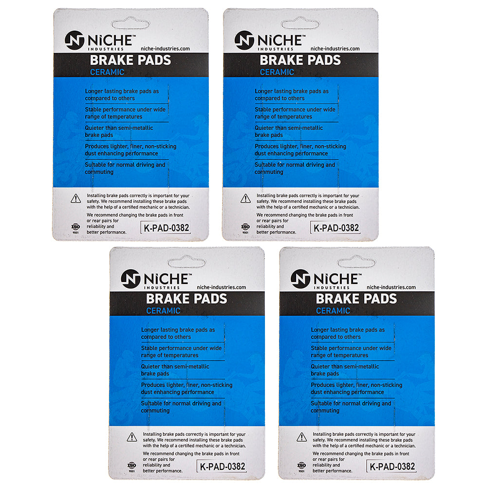 NICHE 519-KPA2504D Brake Pad Set 4-Pack for zOTHER Victory Polaris