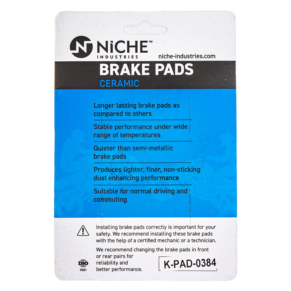 NICHE 519-KPA2506D Front Ceramic Brake Pad Set 2-Pack for zOTHER