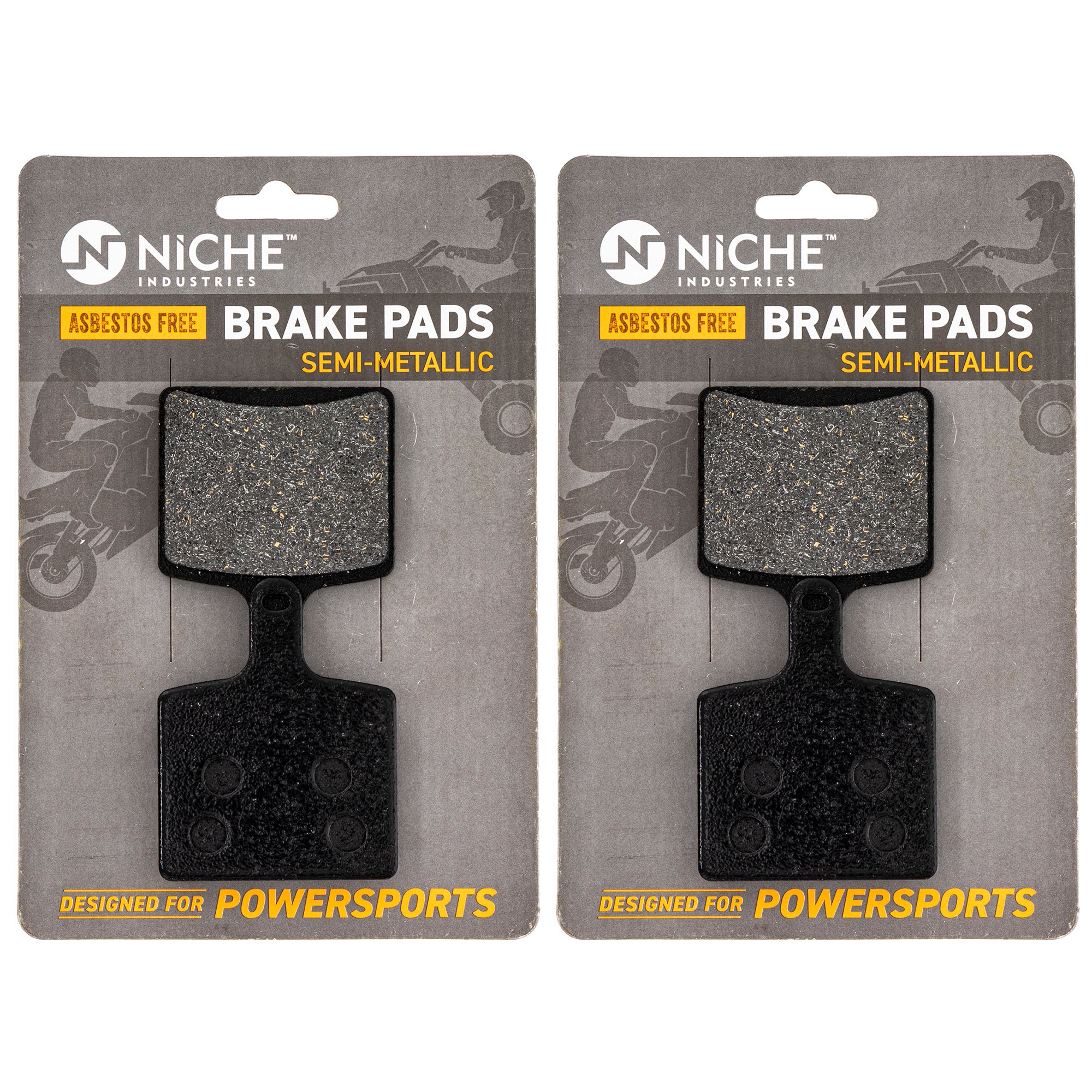Rear Brake Pads Kit Semi-Metallic 2-Pack for Arctic Cat Textron Cat 1702-245 2602-488 NICHE 519-KPA2509D