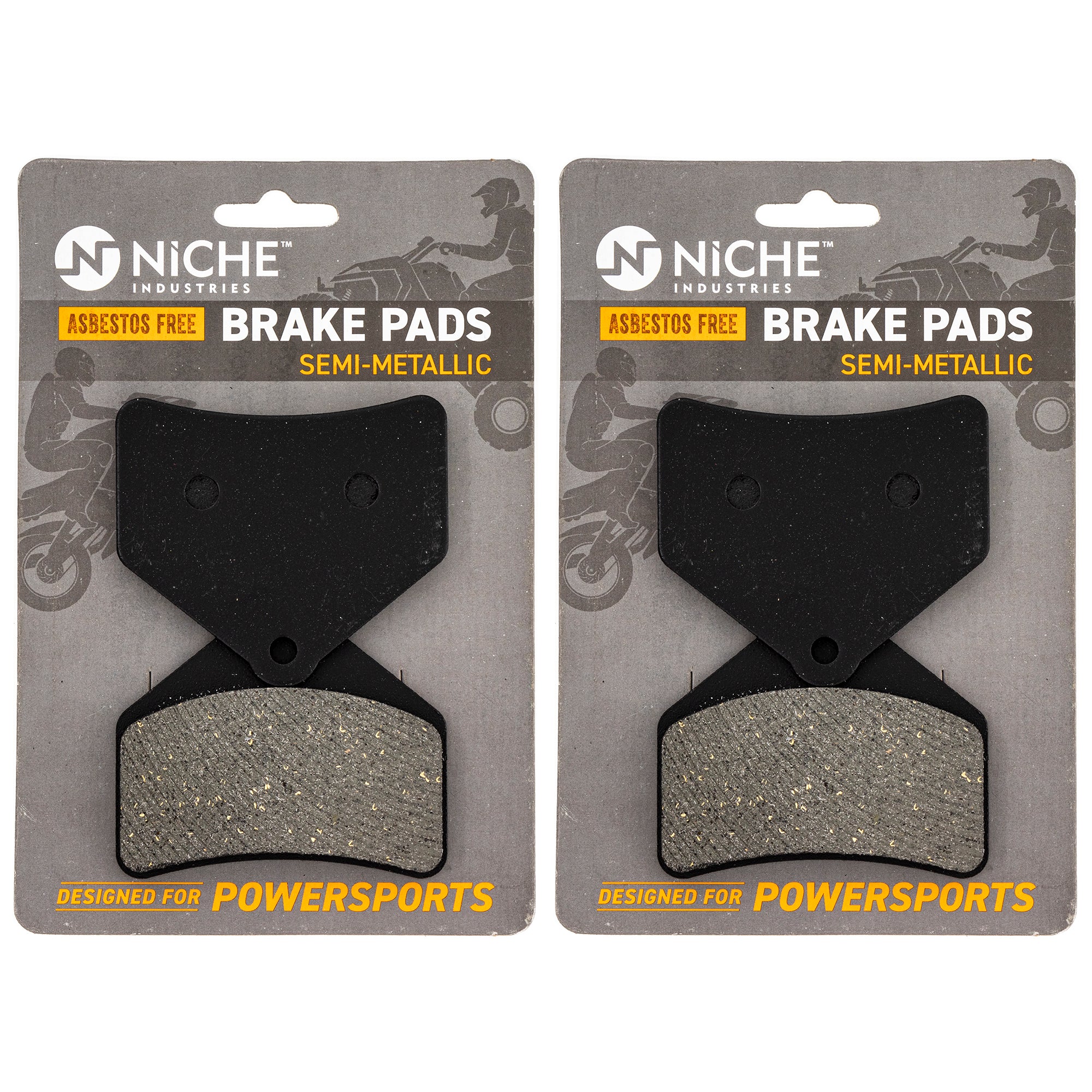 Rear Brake Pads Kit Semi-Metallic 2-Pack for Arctic Cat Textron Cat 0702-563 1602-465 NICHE 519-KPA2501D