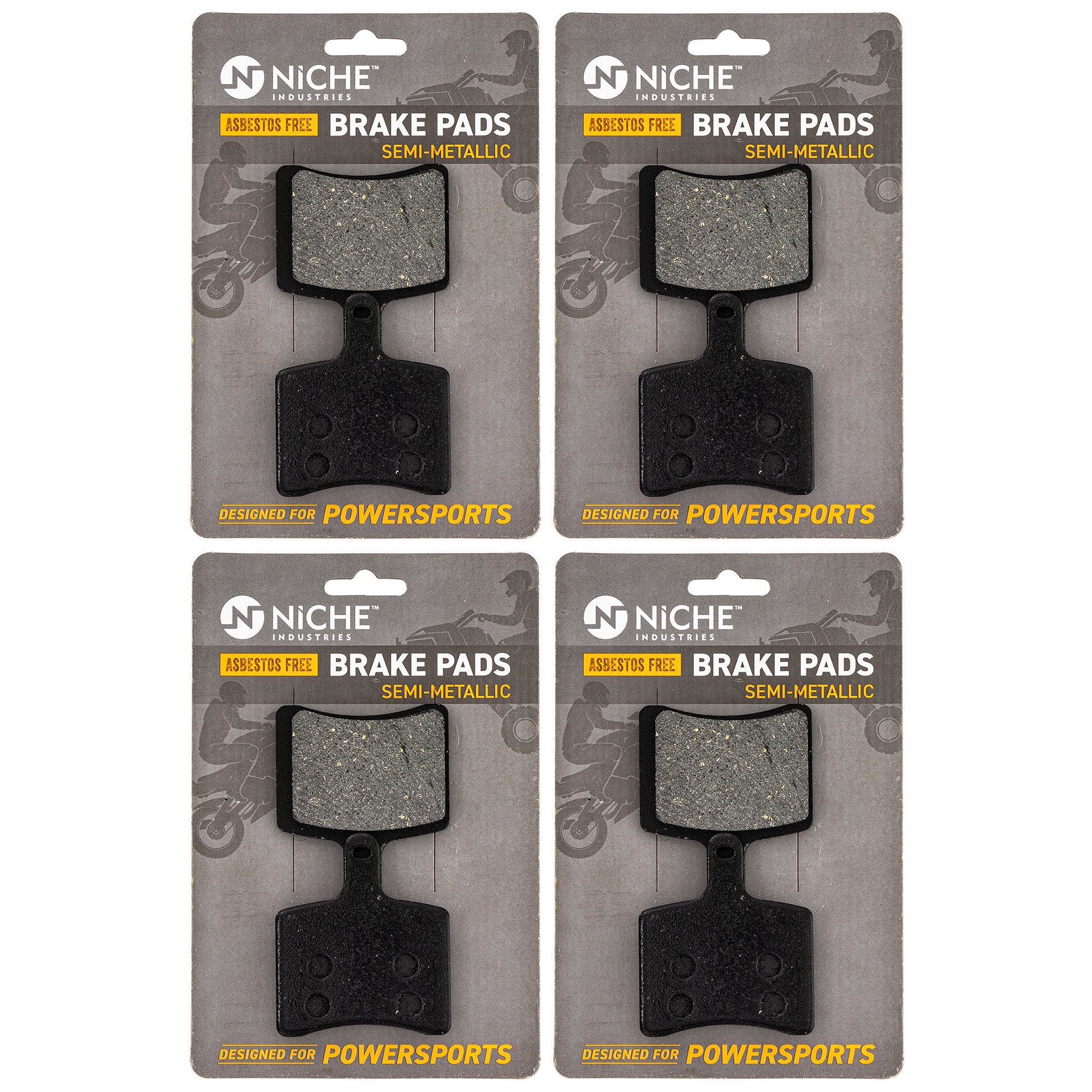 Rear Brake Pads Kit Semi-Metallic 4-Pack for zOTHER Arctic Cat Textron Cat 3602-017 NICHE 519-KPA2513D
