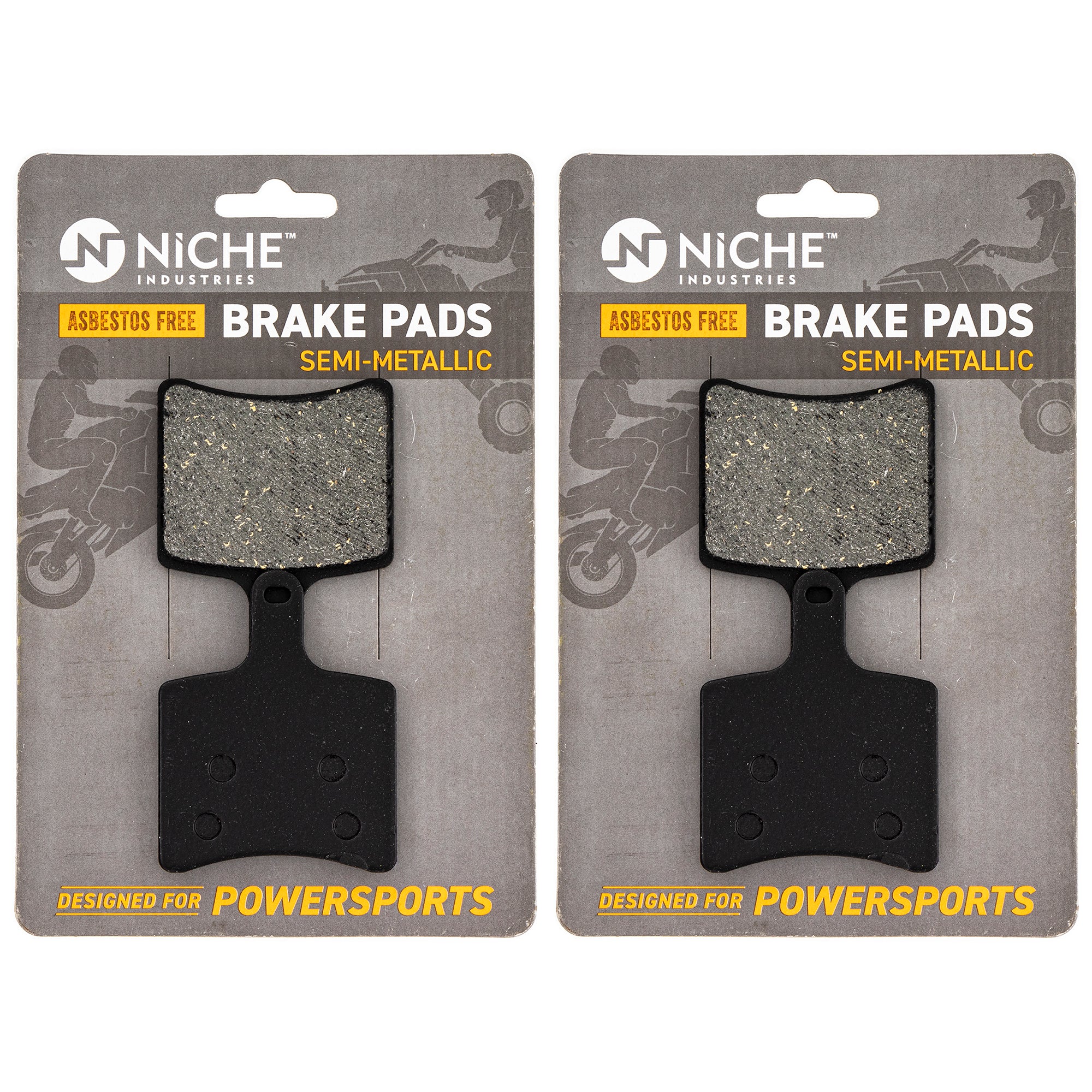 Rear Brake Pads Kit Semi-Metallic 2-Pack for Arctic Cat Textron Cat 3602-061 NICHE 519-KPA2514D