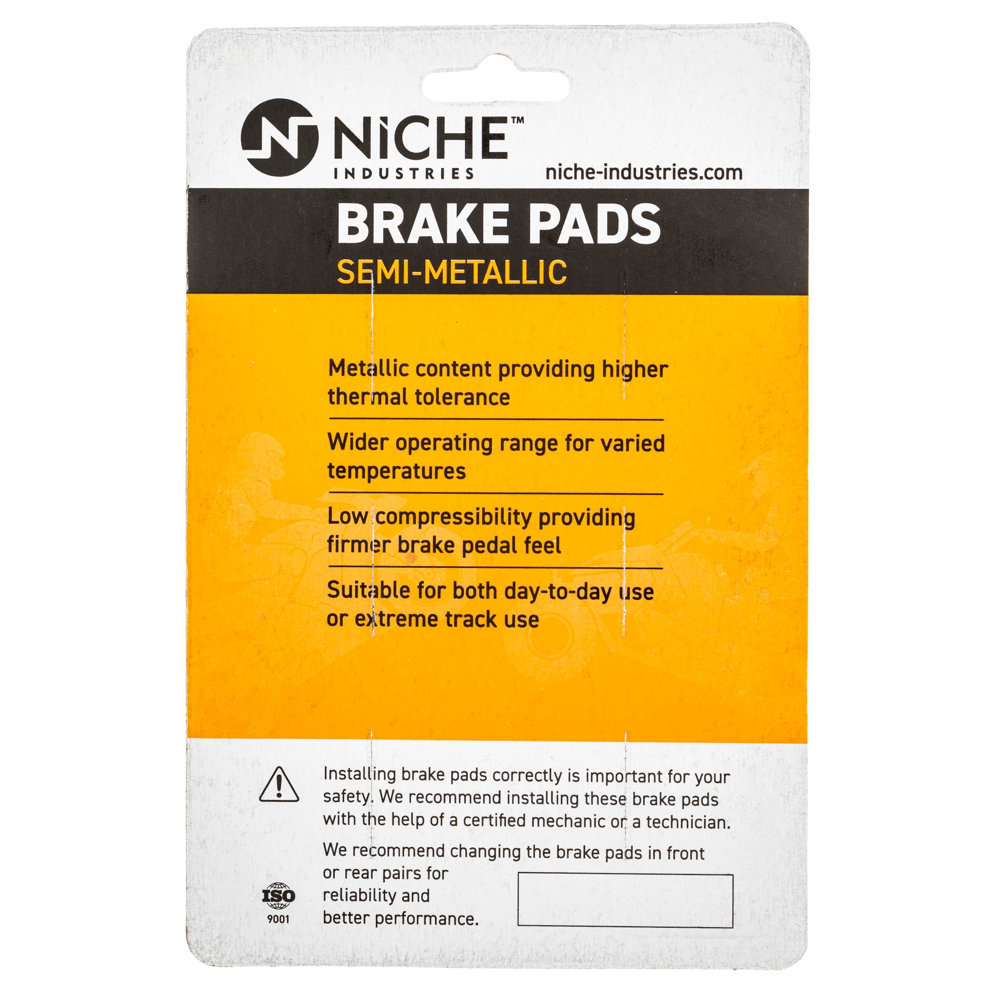 NICHE 519-KPA2515D Brake Pad Set 2-Pack for zOTHER BRP Can-Am Ski-Doo