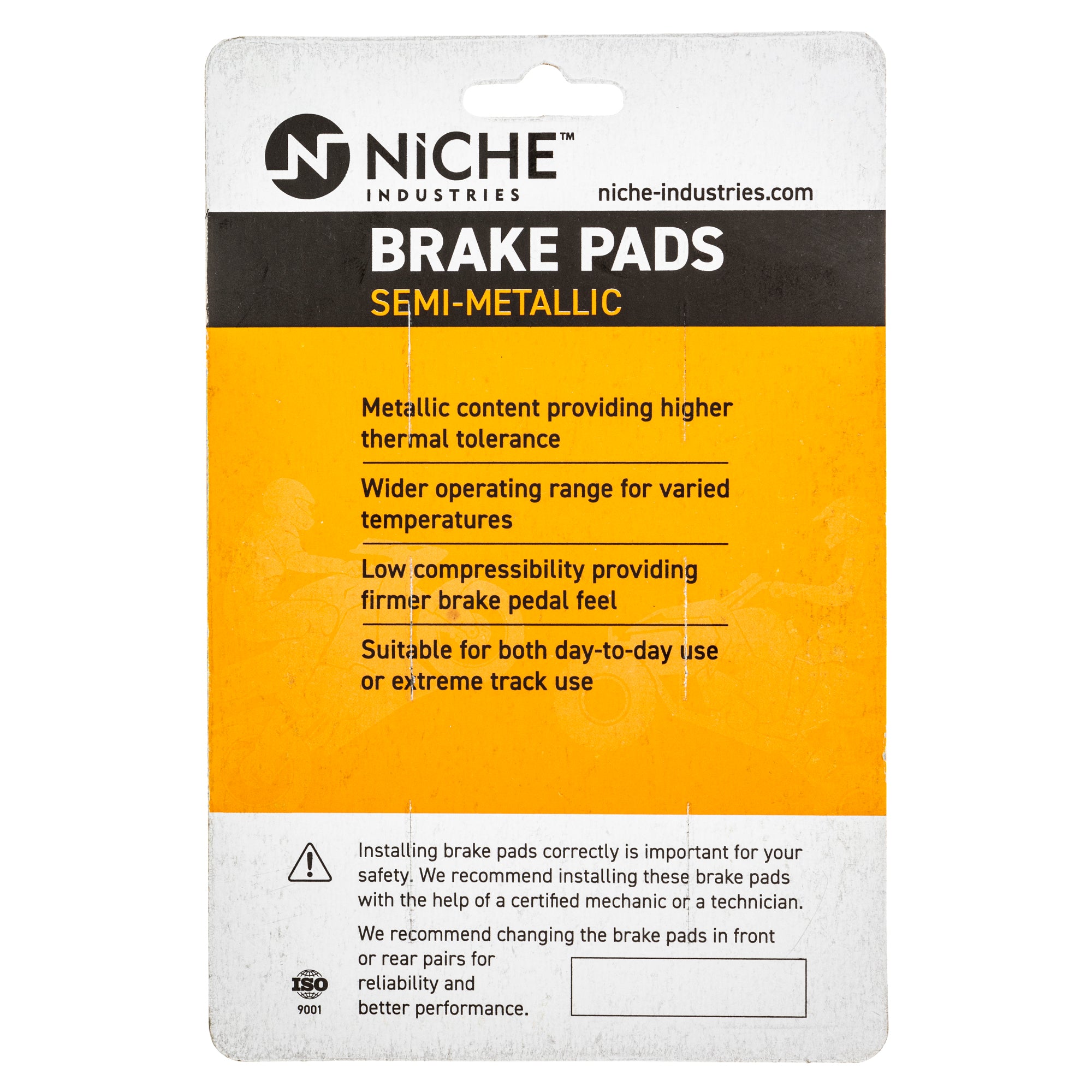 NICHE 519-KPA2517D Brake Pad Set 2-Pack for Harley-Davidson Street