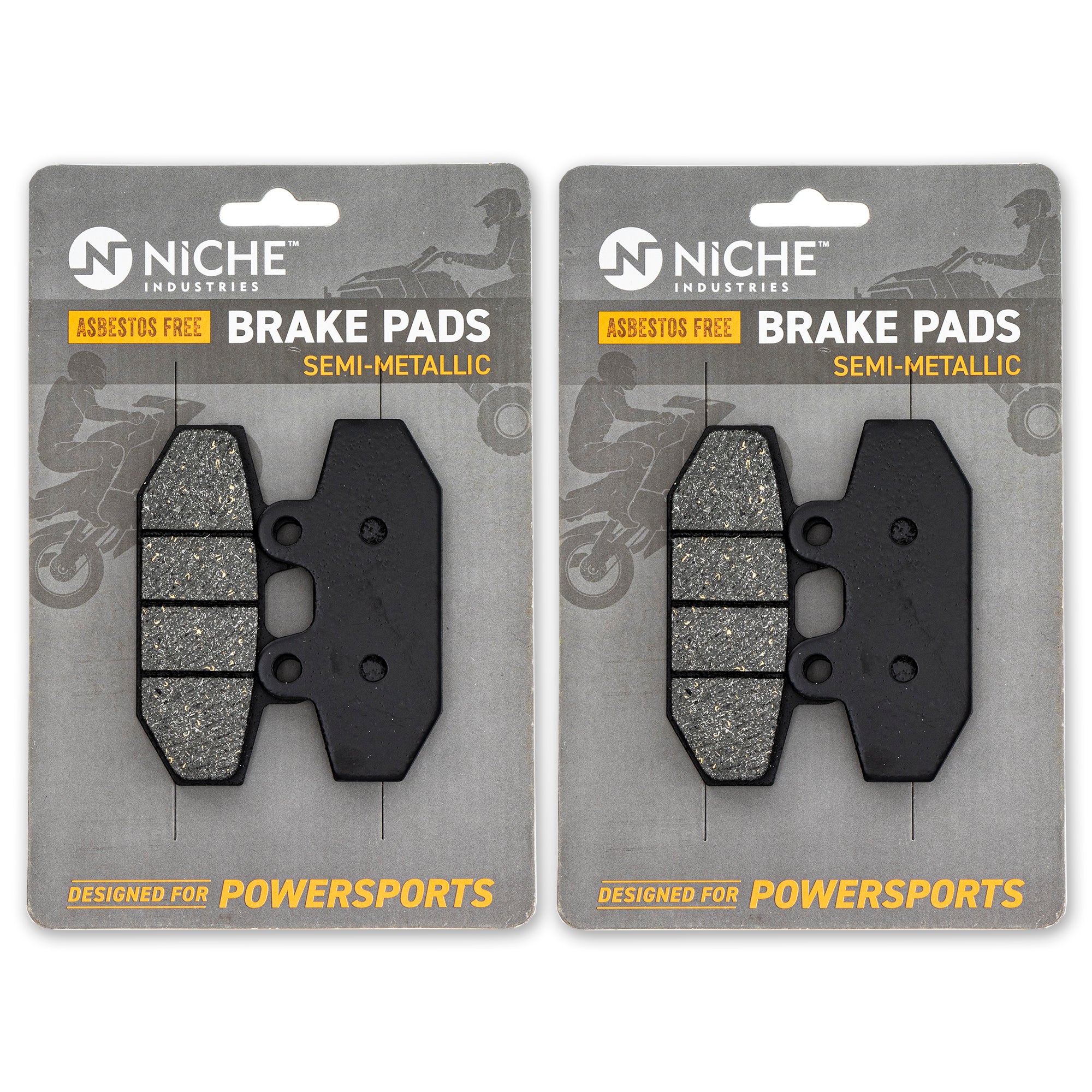Rear Brake Pads Kit Semi-Metallic 2-Pack for Harley-Davidson Street Sport Softail Low NICHE 519-KPA2517D