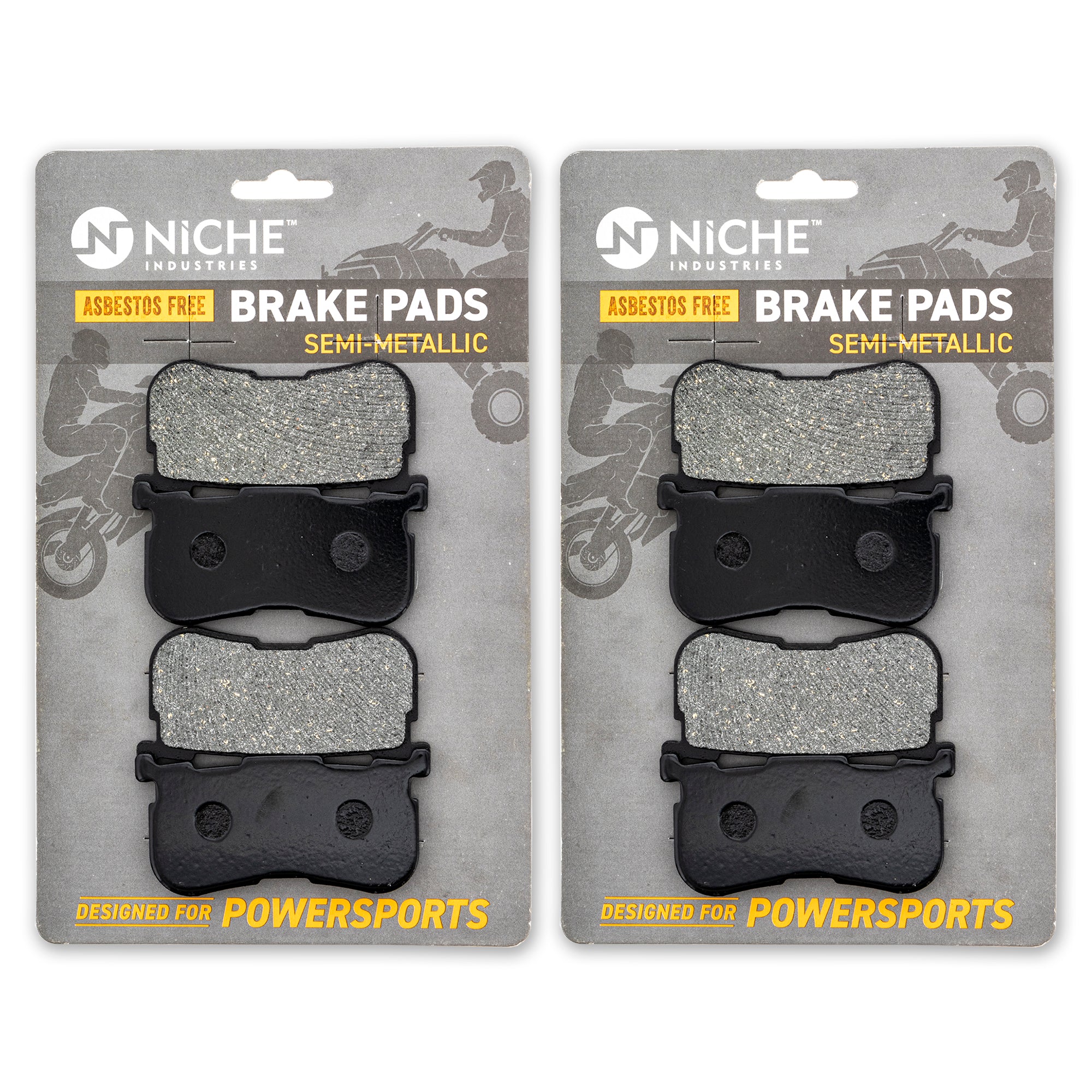 Rear Brake Pads Kit Semi-Metallic 2-Pack for zOTHER Honda Harley-Davidson Tri Silver NICHE 519-KPA2518D