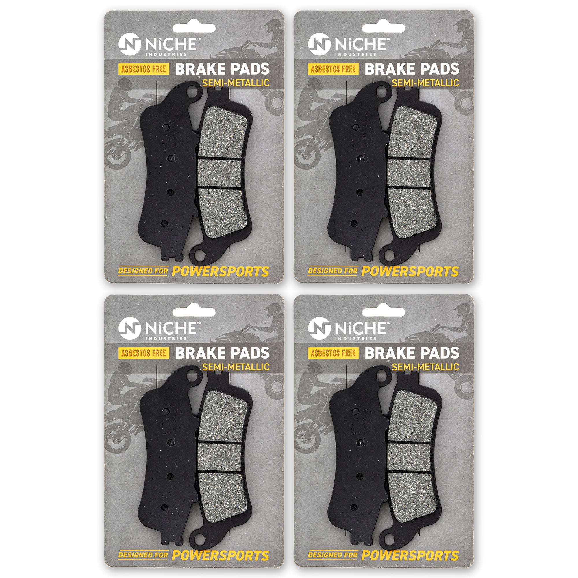 Rear Brake Pads Kit Semi-Metallic 4-Pack for zOTHER Honda Goldwing 06435-MCA-026 NICHE 519-KPA2519D