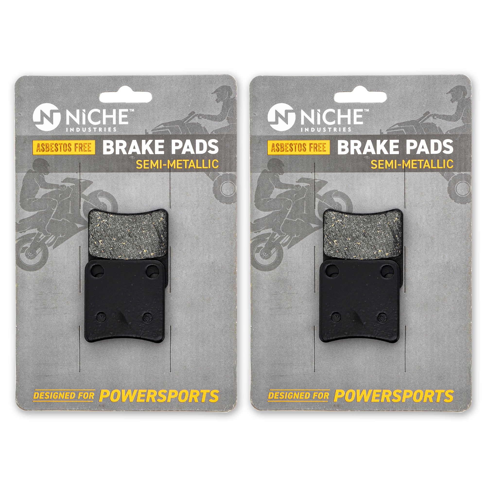 Parking Semi-Metallic Brake Pad Set 2-Pack for zOTHER Honda Silver Rebel NM4 Nighthawk NICHE 519-KPA2510D