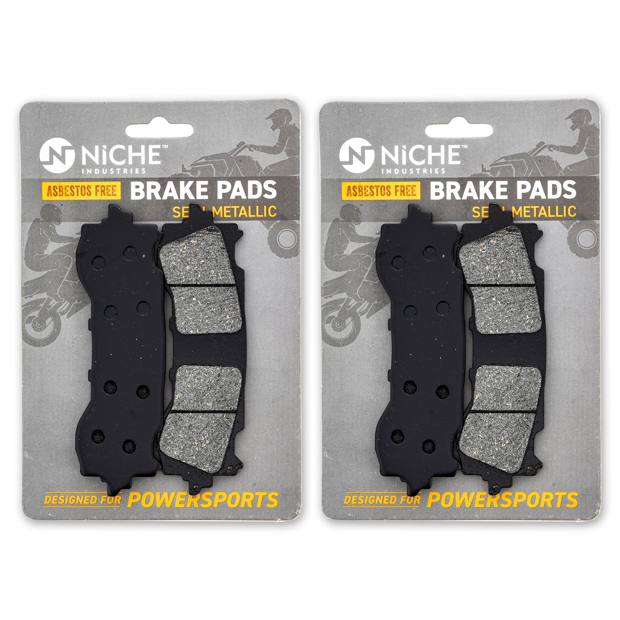 Front Semi-Metallic Brake Pad Set 2-Pack for Honda Goldwing 06455-MKC-A01 NICHE 519-KPA2511D