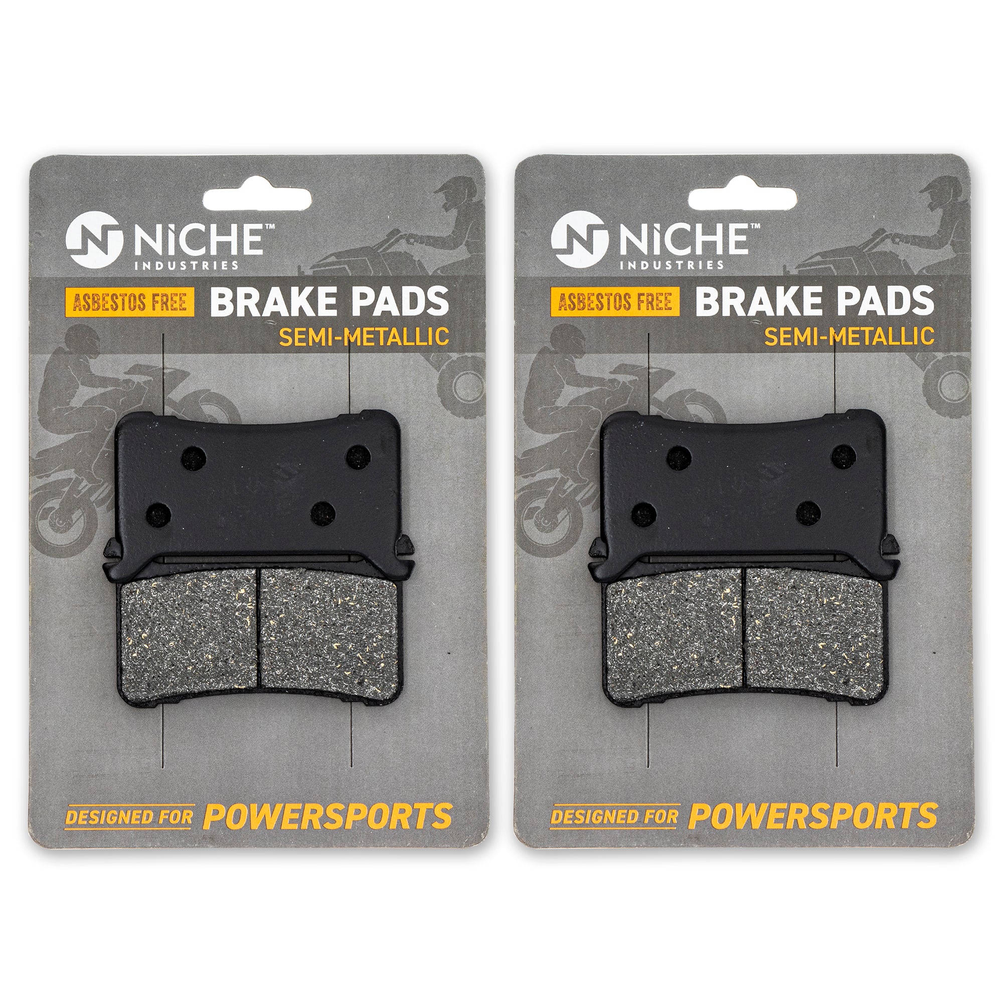 Front Semi-Metallic Brake Pad Set 2-Pack for Honda CBR1000RR 06455-MKF-D41 NICHE 519-KPA2622D