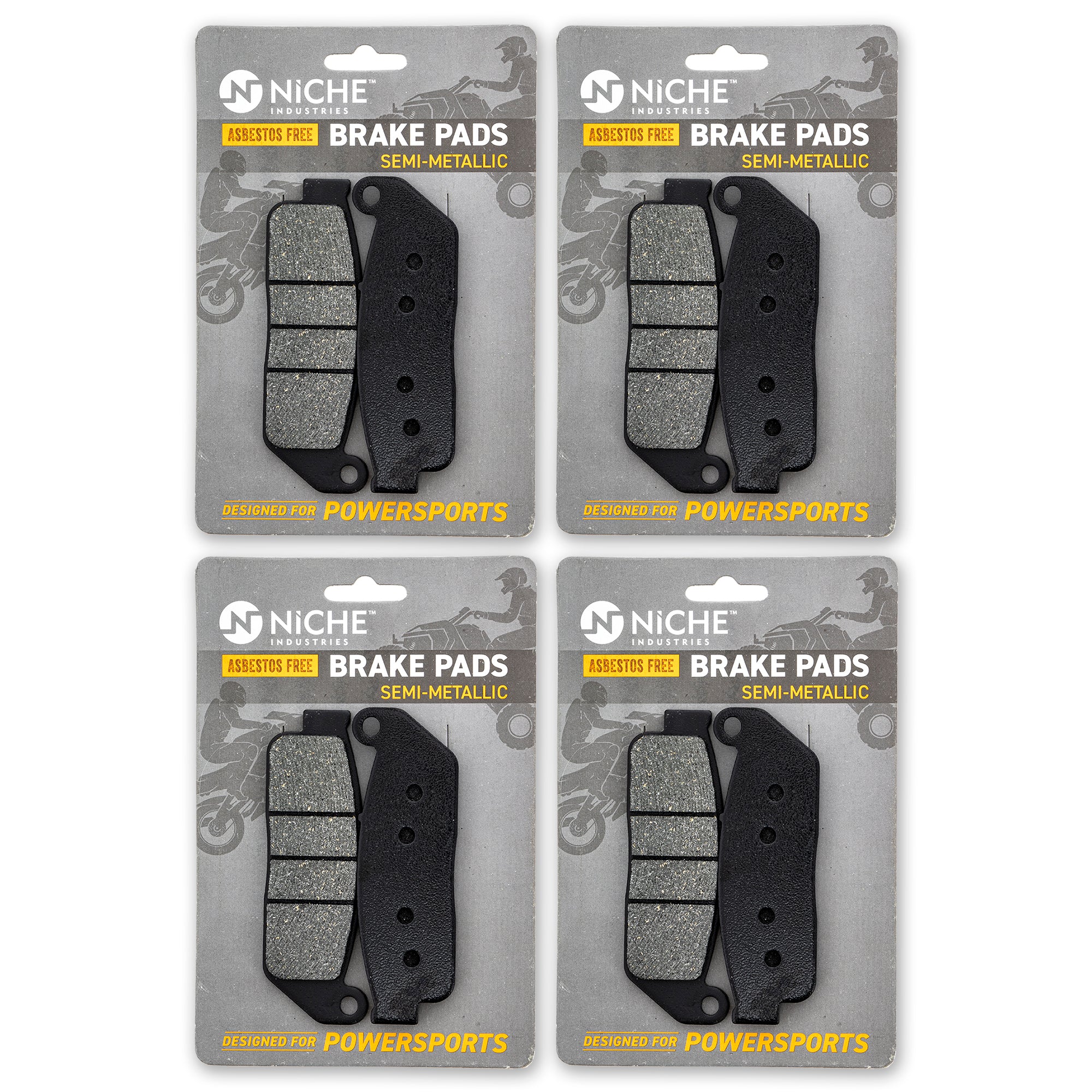 Front Semi-Metallic Brake Pad Set 4-Pack for Indian Scout 2205849 NICHE 519-KPA2624D