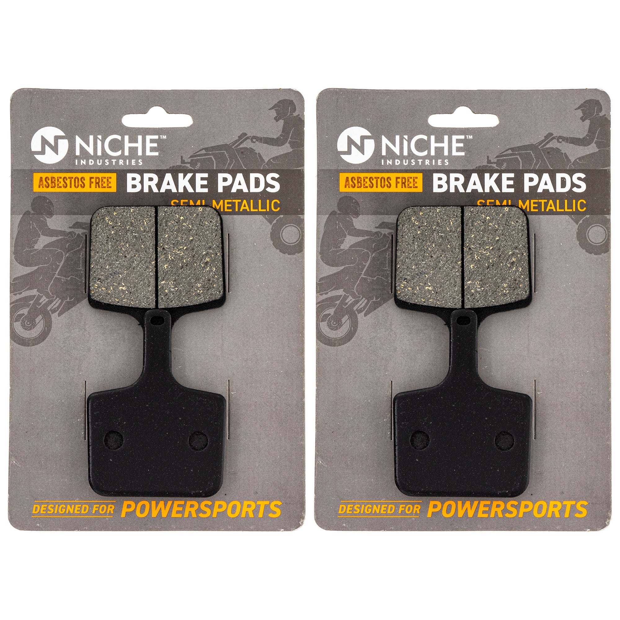 Rear Brake Pads Kit Semi-Metallic 2-Pack for Polaris XC Tran Trail Touring 2202727 NICHE 519-KPA2628D
