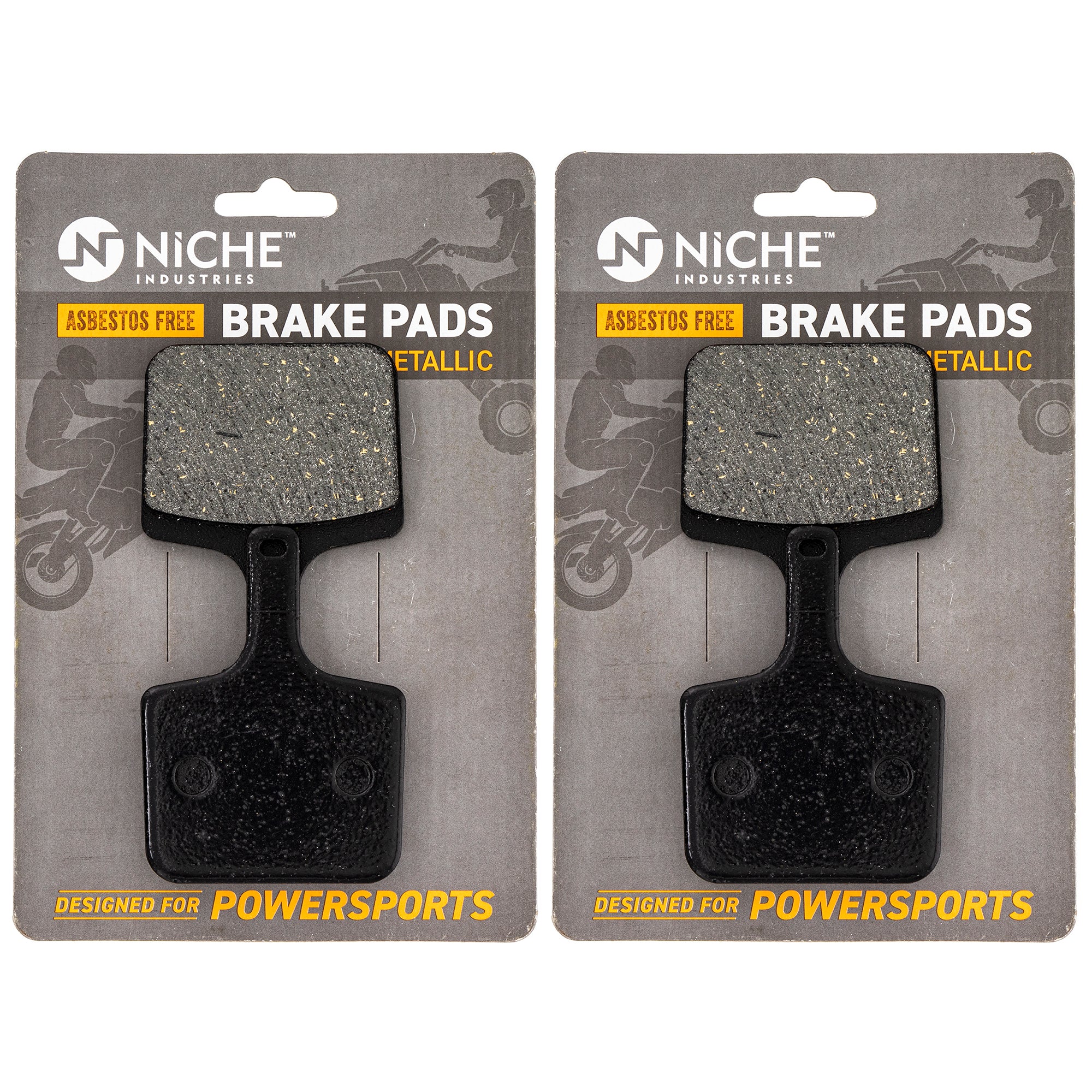 Rear Brake Pads Kit Semi-Metallic 2-Pack for Polaris Swtichback SwitchBack Switchback Rush NICHE 519-KPA2620D