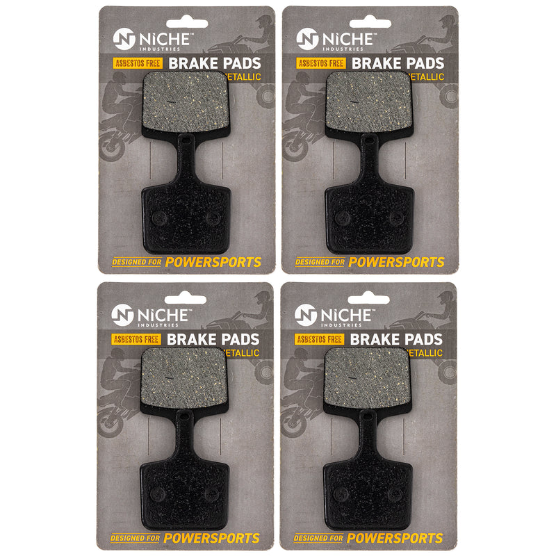 Rear Brake Pads Kit Semi-Metallic 4-Pack for Polaris Swtichback SwitchBack Switchback Rush NICHE 519-KPA2620D