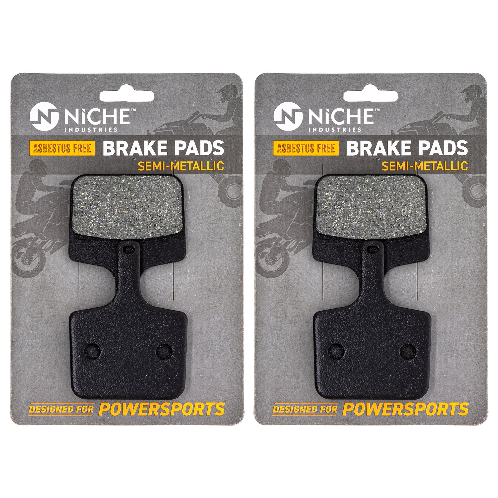 Rear Brake Pads Kit Semi-Metallic 2-Pack for Polaris WideTrak IQ 2203532 NICHE 519-KPA2634D