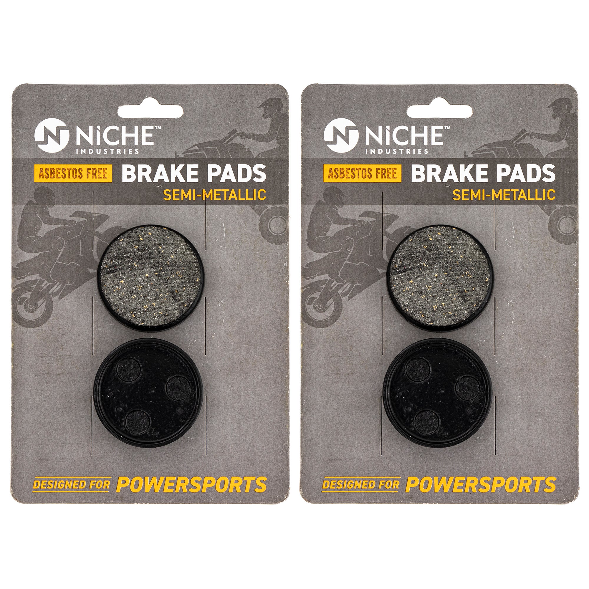 Rear Semi-Metallic Brake Pad Set 2-Pack for zOTHER Yamaha XLV VMax VK540 Venture NICHE 519-KPA2639D
