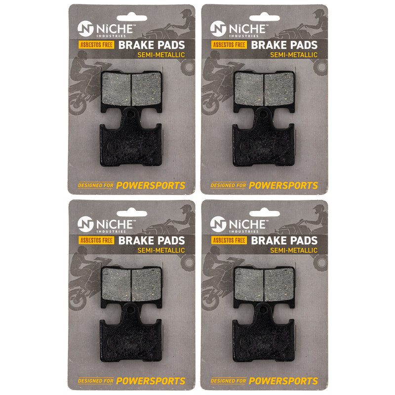 Rear Brake Pads Kit Semi-Metallic 4-Pack for zOTHER Yamaha VK RX1 RX RS 8FA-W0046-01-00 NICHE 519-KPA2630D