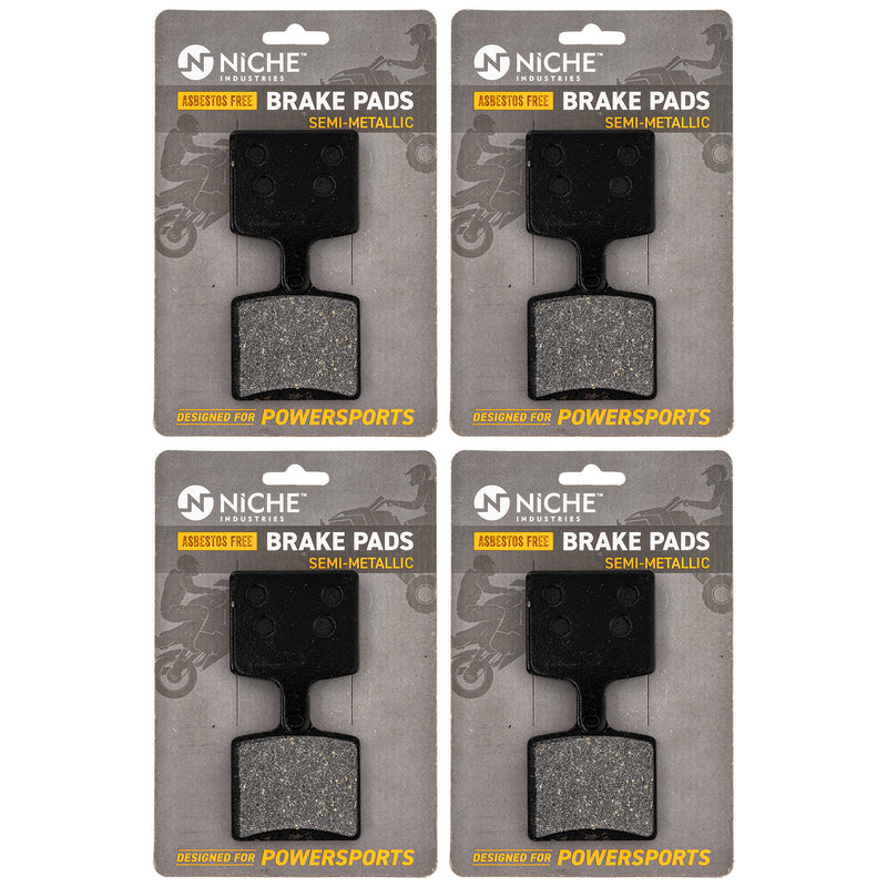 Rear Brake Pads Kit Semi-Metallic 4-Pack for Yamaha SR Sidewinder 8JP-F5811-00-00 NICHE 519-KPA2643D