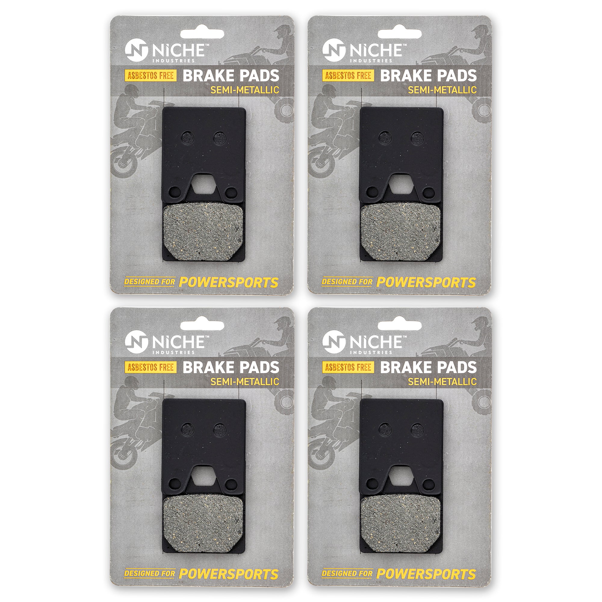 Rear Brake Pads Kit Semi-Metallic 4-Pack for zOTHER Yamaha YZF 5FL-W0046-50-00 NICHE 519-KPA2646D