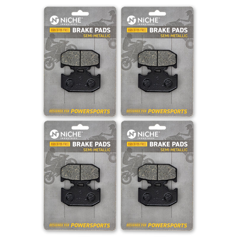 Rear Brake Pads Kit Semi-Metallic 4-Pack for Yamaha TTR250 TTR225 5GF-W0046-00-00 NICHE 519-KPA2648D