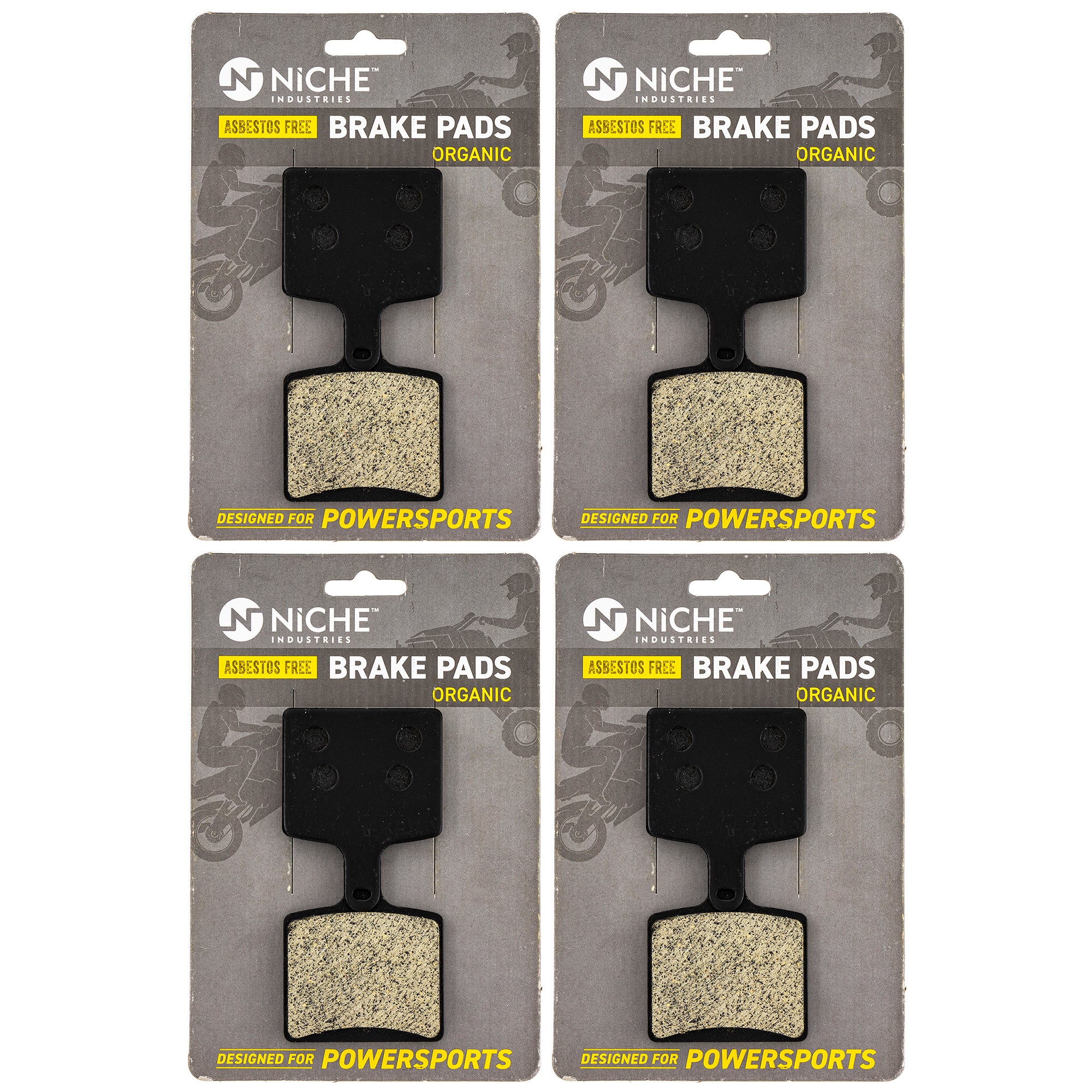 Rear Brake Pads Set 4-Pack for Arctic Cat Textron Cat 1702-245 2602-488 1702-205 NICHE 519-KPA2641D