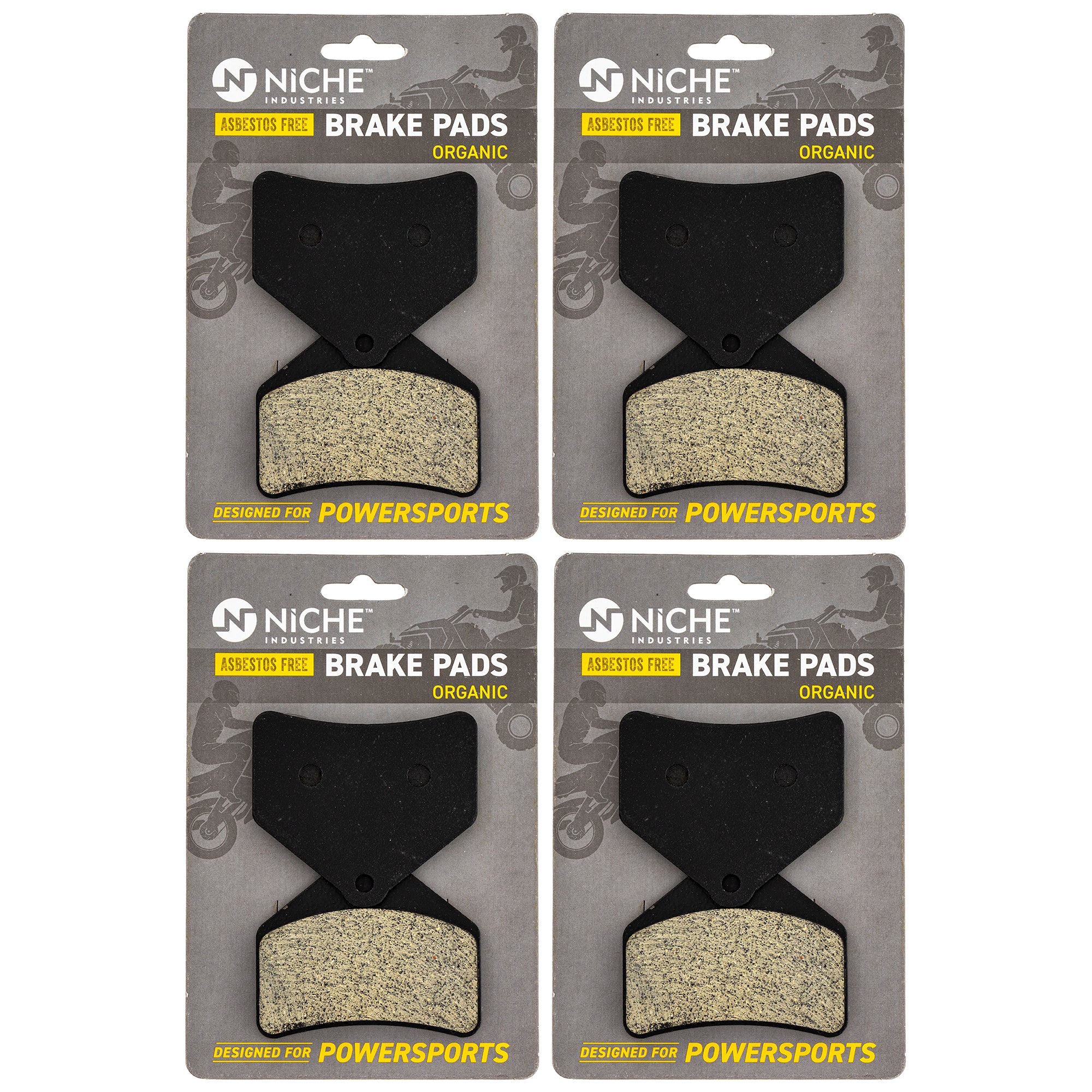Rear Brake Pads Set 4-Pack for Arctic Cat Textron Cat 0702-563 1602-465 NICHE 519-KPA2653D
