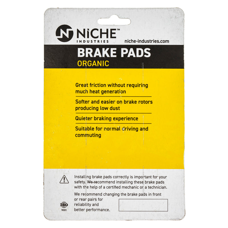 NICHE 519-KPA2654D Rear Brake Pads Set 2-Pack for Arctic Cat Textron