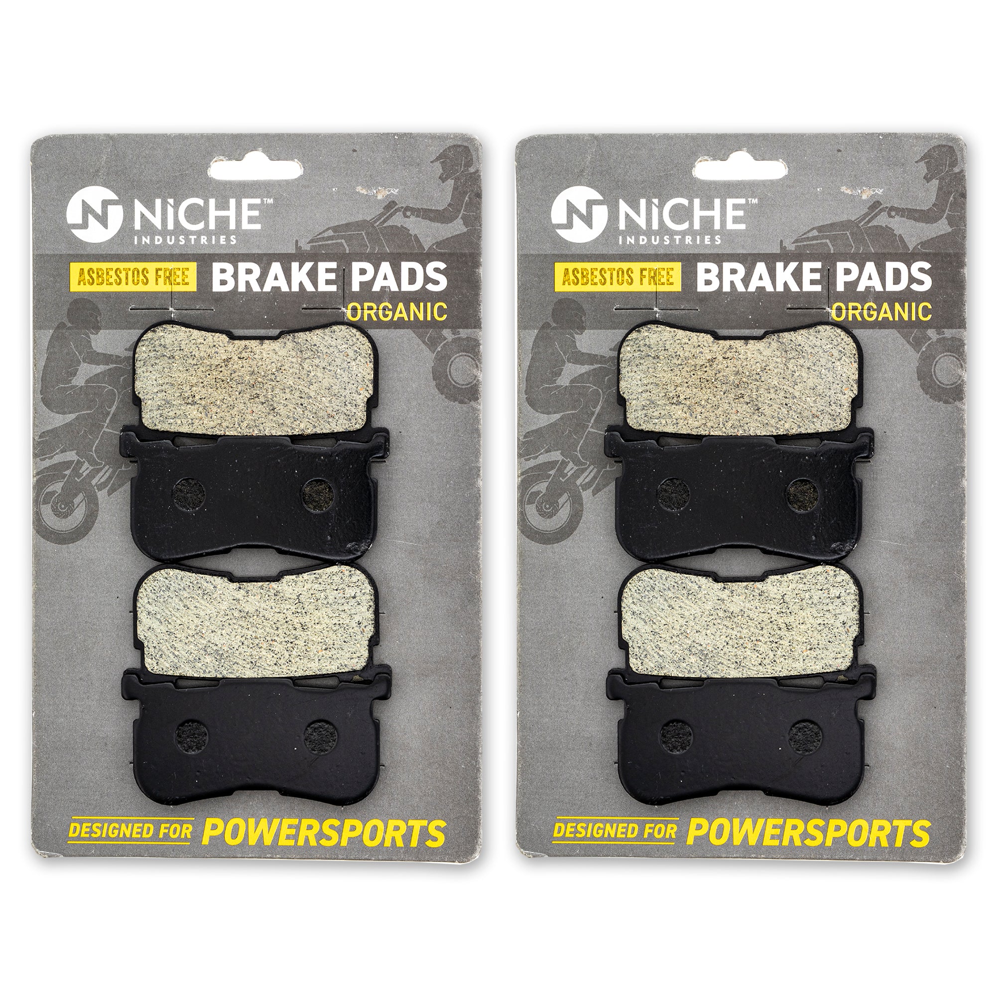Rear Brake Pads Set 2-Pack for Harley-Davidson Tri Iron Freewheeler 41300033 NICHE 519-KPA2650D