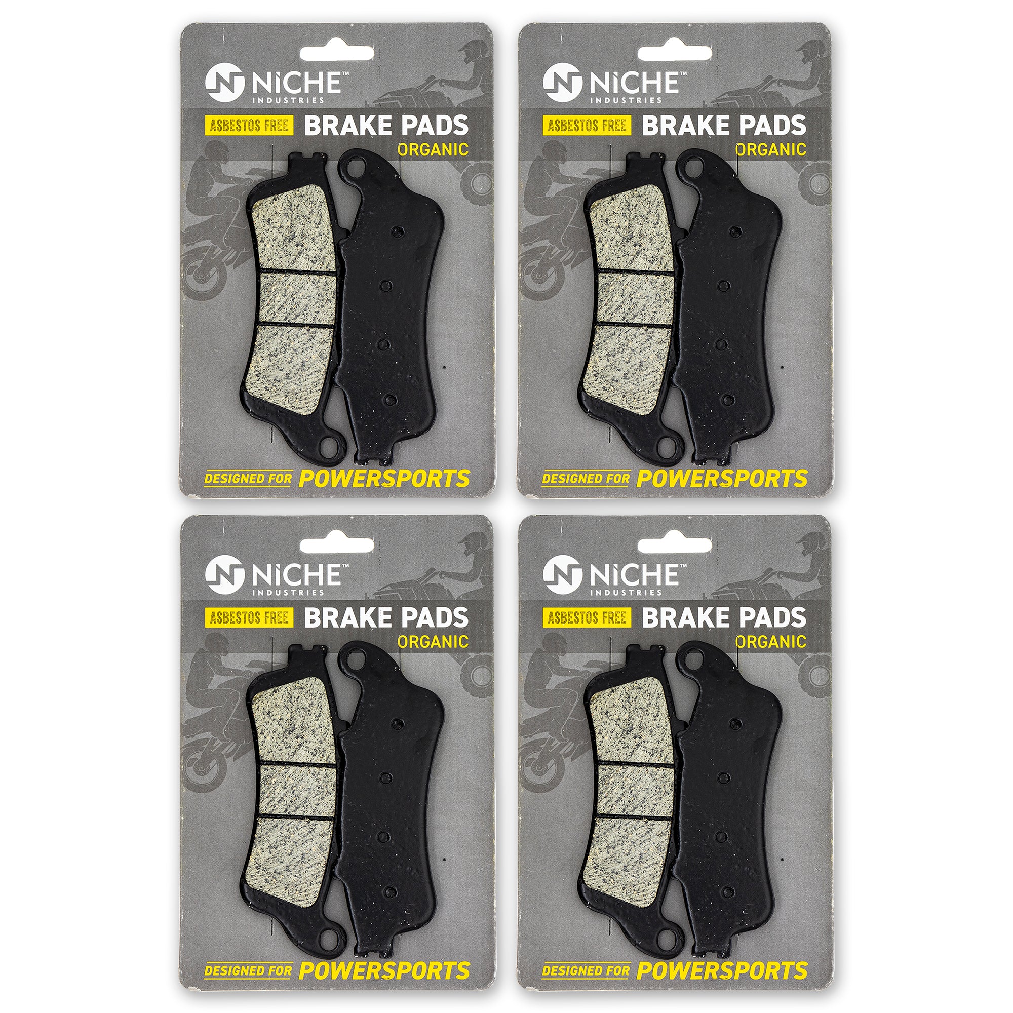 Rear Brake Pads Set 4-Pack for zOTHER Honda Goldwing 06435-MCA-026 06435-MCA-016 NICHE 519-KPA2651D