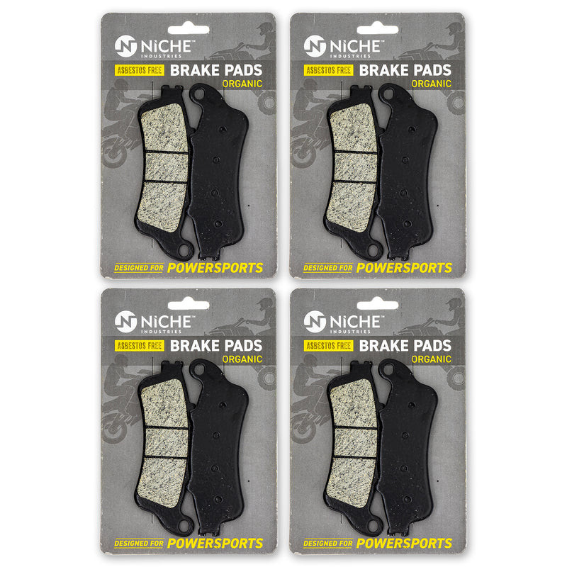Rear Brake Pads Set 4-Pack for zOTHER Honda Goldwing 06435-MCA-026 06435-MCA-016 NICHE 519-KPA2651D