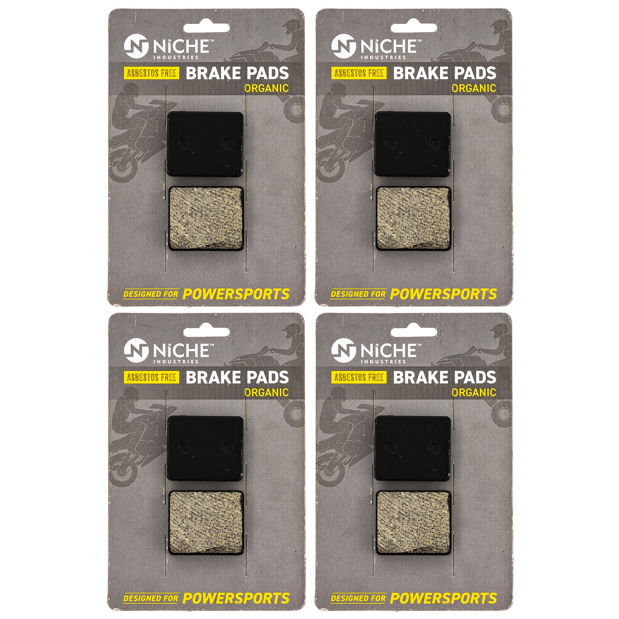 Rear Brake Pads Set 4-Pack for Stens Polaris XLT XCR WideTrak Trail 1930588 102-077 NICHE 519-KPA2669D