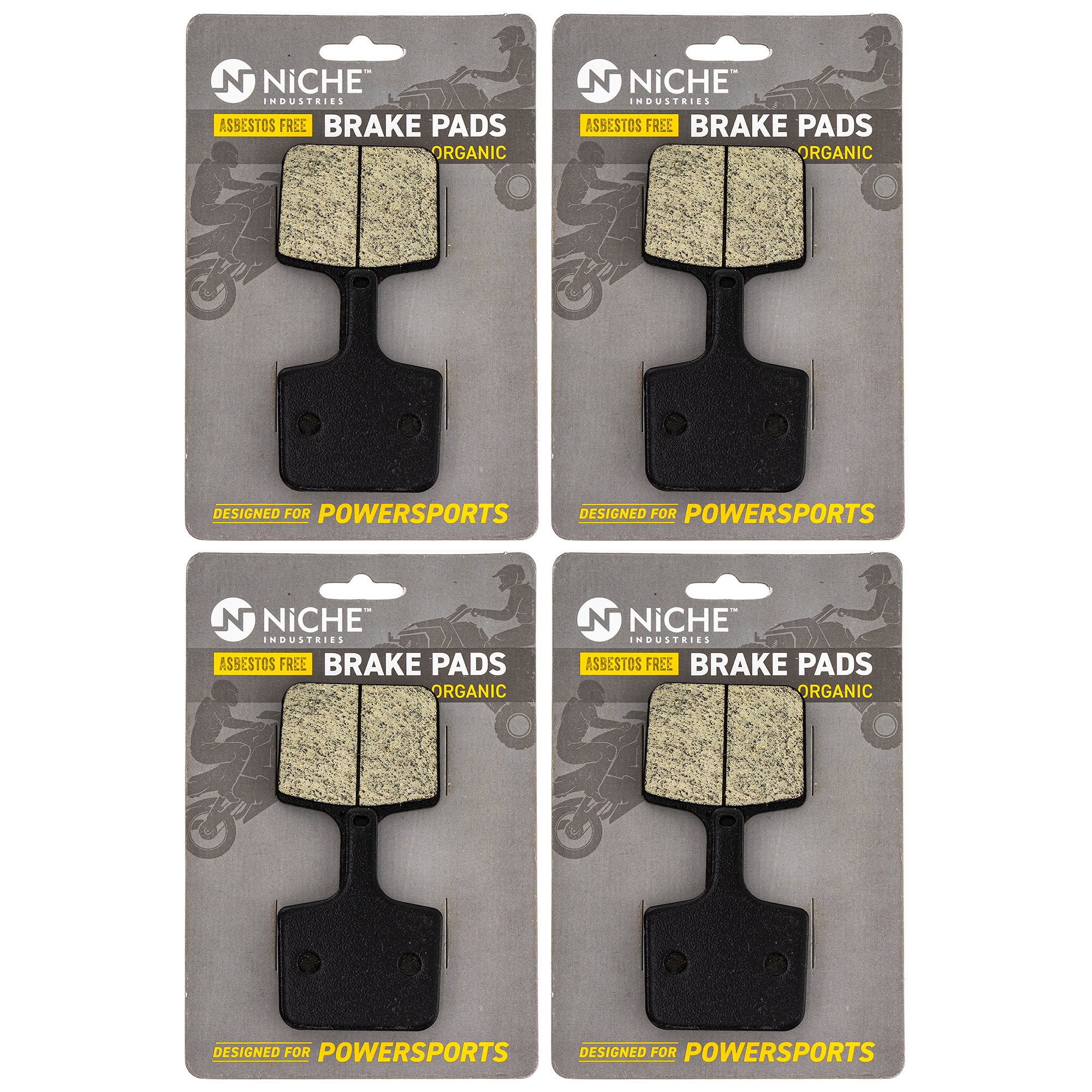 Rear Brake Pads Set 4-Pack for Polaris XC Tran Trail Touring 2202727 NICHE 519-KPA2660D